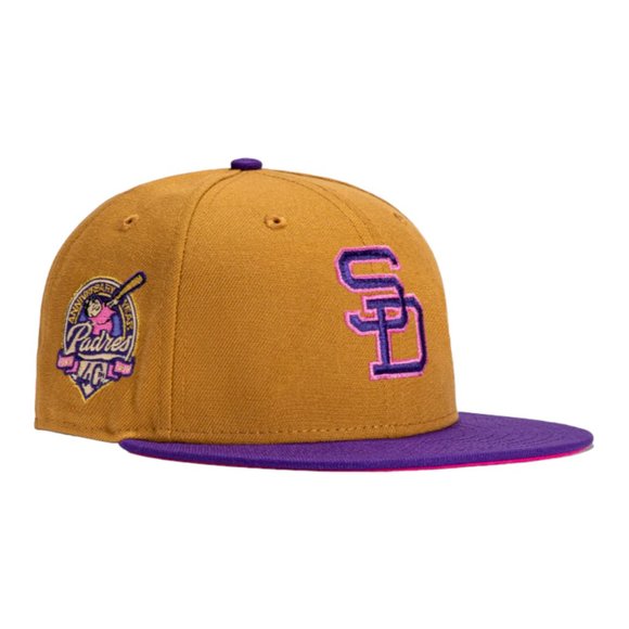 New Era San Diego Padres Hot Valley 59FIFTY Fitted Hat Tan / Pink UV - Picture 1 of 5